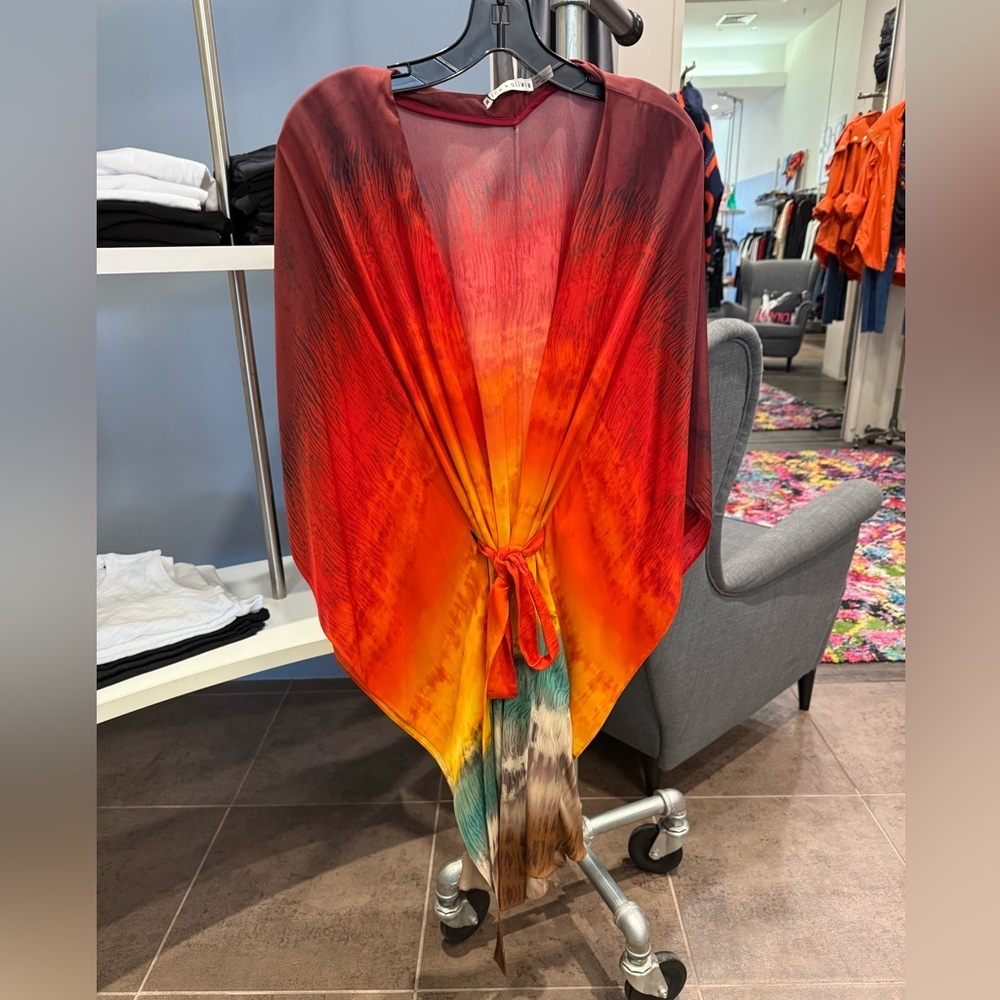 Alice + Olivia Marva Mini Kimono Kaftan Robe Dress size small - Picture 3 of 8